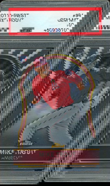 2011 Finest Mike Trout PSA 10 RC