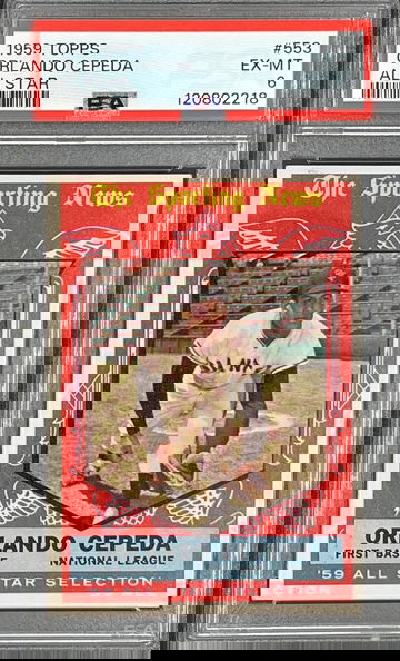 1959 Topps baseball #553 Orlando Cepeda PSA 6