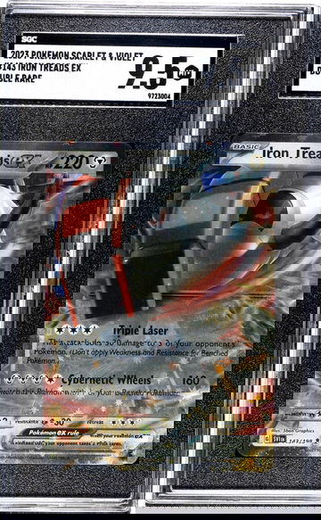 2023 Pokémon Scarlet & Violet Double Rare Iron Treads #143/198 EX SGC 9.5