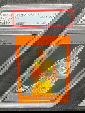 2007 Topps Rookie Orange Kevin Durant PSA 8 NM