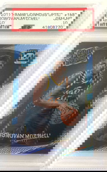  2017-18 Donruss Optic Donovan Mitchell Holo Rookie Card #188 PSA 10 GEM MINT
