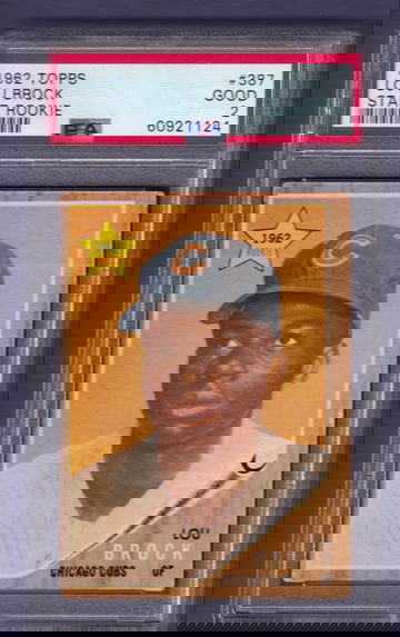 1962 Topps #387 Lou Brock PSA 2