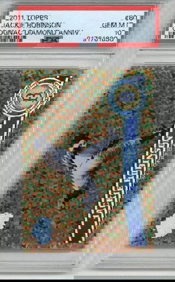 2011 TOPPS COGNAC DIAMOND ANNNIVERSARY JACKIE ROBINSON DODGERS PSA 10 LOW POP