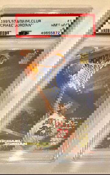 Michael Jordan 1993 Stadium Club #1 PSA 8