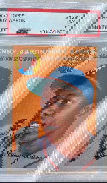 1954 topps Hank Henry Aaron RC rookie PSA 5