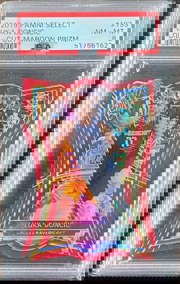 2019 Panini Select Luka Doncic Die-Cut Maroon Prizm #193 PSA 8 054/175