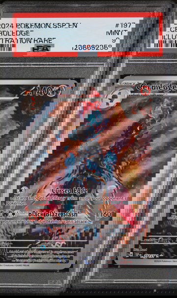 2024 Pokemon Surging Sparks Illustration Rare Ceruledge #197 PSA 9