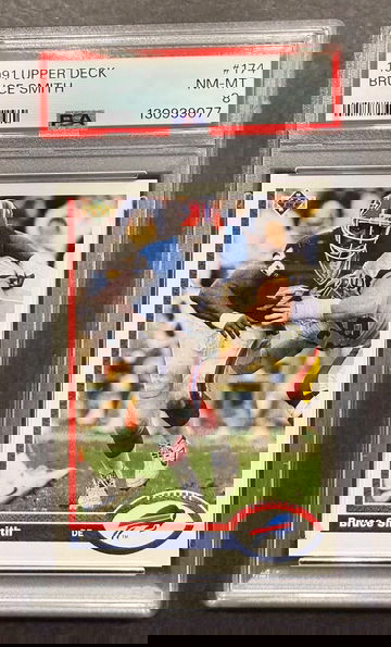 1991 Upper Deck #174 Bruce Smith PSA 8