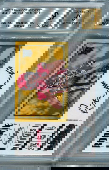 2017 Panini Contenders Patrick Mahomes BGS 9 auto 9 SP A