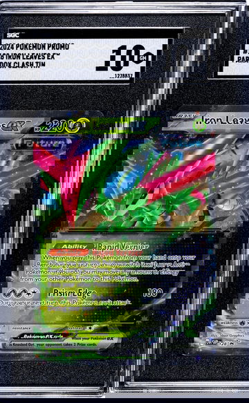 2024 Pokemon Promo #128 Iron Leaves EX Paradox Clash Tin SGC 10