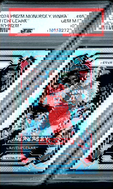 Caitlin Clark 2024 Panini Prizm Monopoly WNBA Silver #65 PSA 10