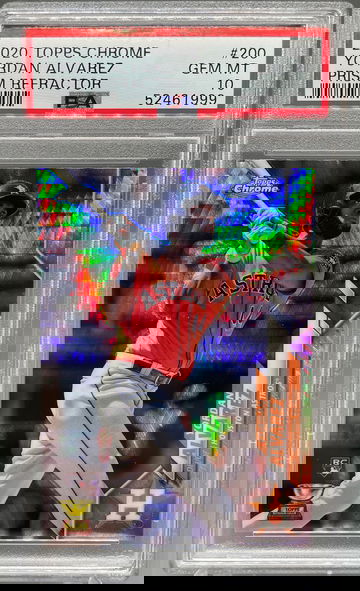 2020 Topps Chrome Yordan Alvarez #200 Prism Refractor PSA 10