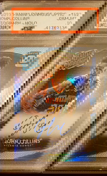 John Collins 2017 Panini Optic Prizm Auto RC PSA 10