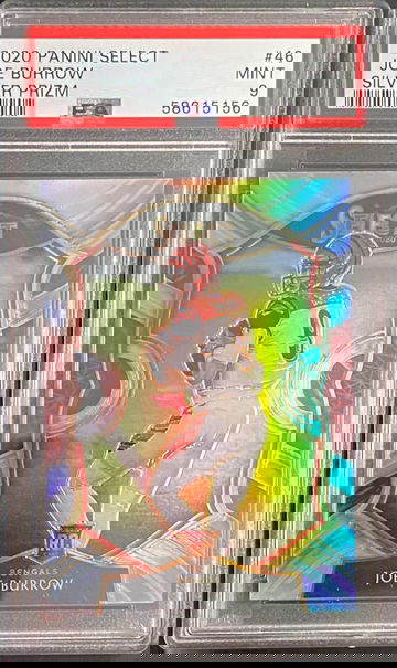 2020 Panini Select Joe Burrow RC Rookie Silver Prizm Concourse PSA 9