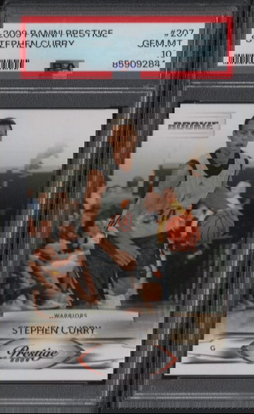 2009 Panini Prestige #207 Stephen Curry Rookie Card PSA 10 Gem Mint