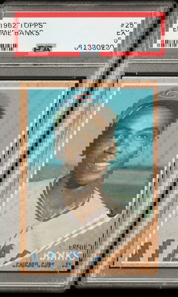 1962 Topps Baseball #25 Ernie Banks PSA 5