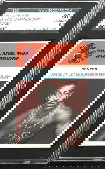 1961-62 Fleer #8 Wilt Chamberlain Rookie RC SGC 6