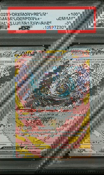2025 Pokemon Scarlet and Violet Prismatic Evolutions Special Illustration Rare Cornerstone Mask Ogerpon Ex #160 PSA 10