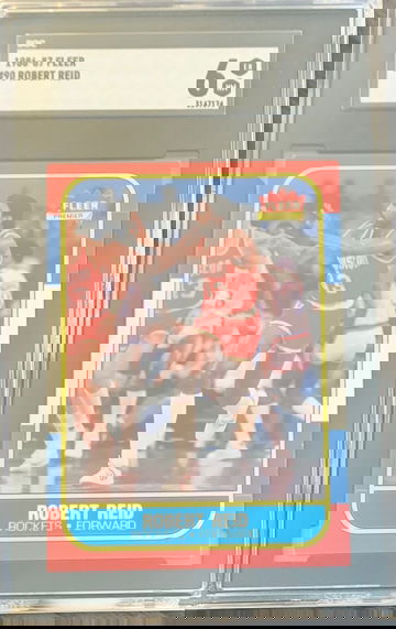 1986-87 Fleer Basketball Card Robert Reid #90 - Graded By SGC 6 EX NM. Beauty!