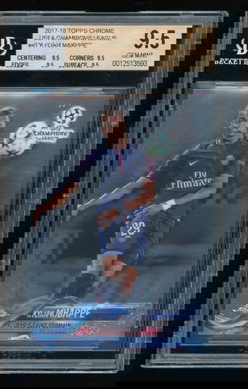 2017 Topps Chrome Kylian Mbappe Rookie BGS 9.5 True Gem
