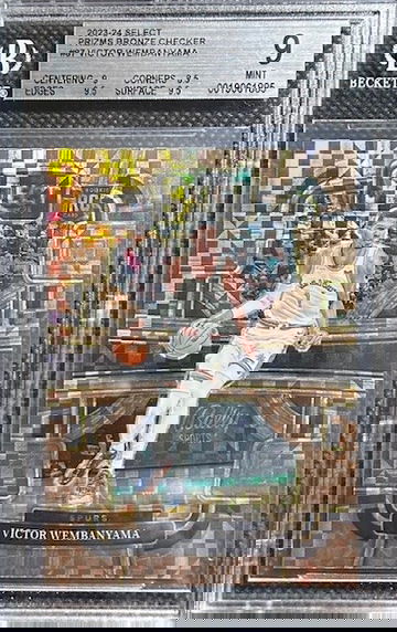 2024 Panini Select Basketball Victor Wembanyama Checker Bronze /49 SP BGS 9 MINT