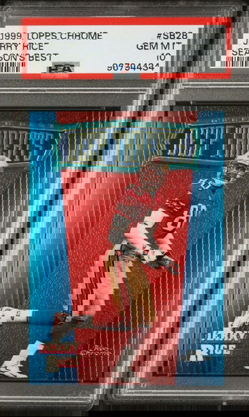 1999 Topps Chrome Jerry Rice Season’s Best PSA 10 49ers HOF POP 6