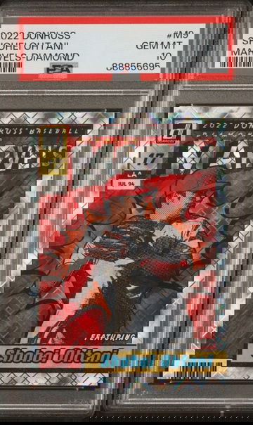 2022 DONRUSS SHOHEI OHTANI MARVELS-DIAMOND #M9 PSA 10 GEM MT ANGELS