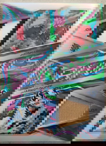 Josh Rosen RC Jared Goff 2018 Spectra Rivals Dual Patch Marble Prizm /4 🏉 SUPER RARE 