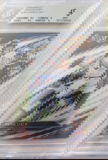 Drew Lock 2019 Select Silver Field Level BGS 9 Almost Gem 0.5 away