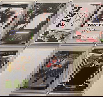 2021 Davis Mills 5 card, 3 auto lot. Contenders RPS variation /10