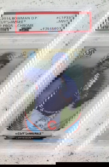 2014 Bowman Chrome Draft Pick Eloy Jimenez Rookie PSA 9, 1st Bowman