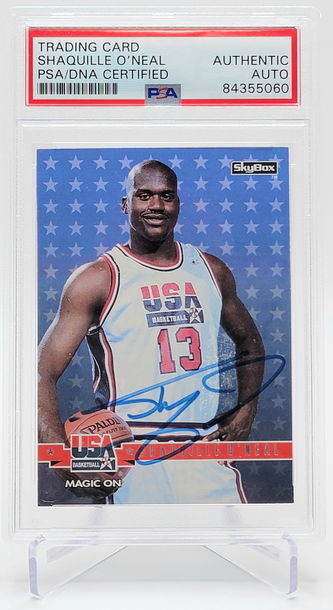 1994 SkyBox USA #72 Shaquille O'Neal Auto /4000