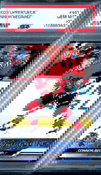 2023 Upper Deck Young Guns Connor Bedard RC #451 PSA 10 GEM MINT