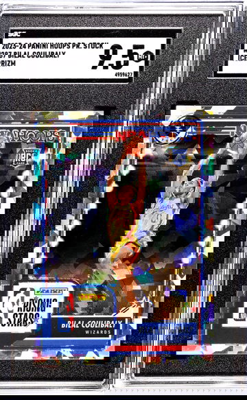 2023-24 Panini Hoops Premium Stock #287 Bilal Coulibaly Ice Prizm SGC 9.5