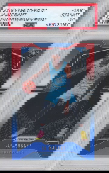 2019-20 Prizm Red/White/Blue Ja Morant PSA 10