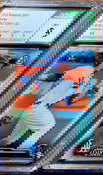 2016 GAVIN LUX Topps Bowman Draft Chrome REFRACTOR CSG 9 Rookie RC #BDC-67