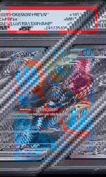 2025 Pokemon Prismatic Evolutions Special Illustration Rare Palafin Ex #151 PSA 9