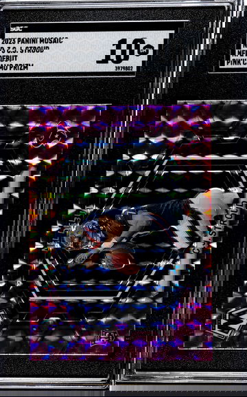 2023 Mosaic CJ Stroud RC ND-3 NFL Debut Pink Camo Mosaic Houston Texans SGC 10