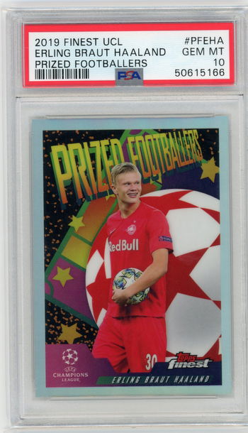 2019-20 Finest UCL Erling Haaland Prized Footballers RC PSA 10