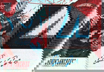 2015 Certified Devin Funchess #218 RC Mirror Red Auto Relic 167/299