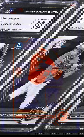 2022 BOWMAN JACKSON HOLLIDAY DRAFT CHROME #BDC-168 CGC 10 BS.C3.43