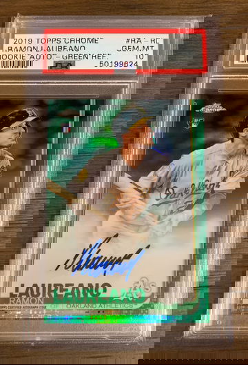 RAMON LAUREANO 2019 Topps Chrome Rookie Autographs #RA-RL Green /99 PSA 10 GEM MINT - Pop 6
