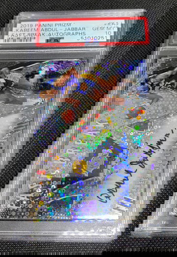 2019 Prizm Fast Break Kareem Abdul Jabbar PSA 10