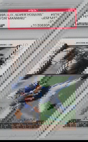 1998 UD Super Powers#S16 Peyton Manning PSA 10 Gem Mt Gold