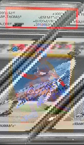 1990 leaf Frank Thomas PSA 10 auto 