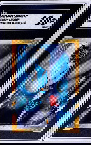 2021 Topps Chrome F1 Lirim Zendeli #120 Gold Wave Refractor 2/50 SGC 10