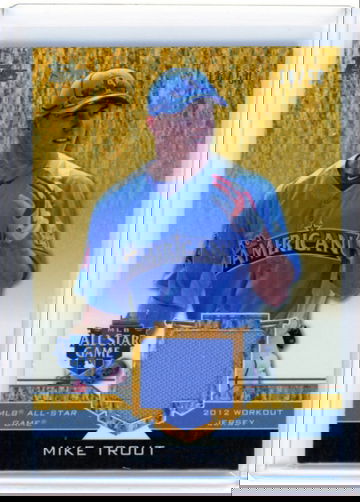 2012 Topps All Star Game Relic #AS-MIT Mike Trout Gold Foil