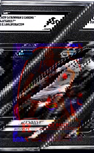 2024-25 Bowman U Chrome #1 Ace Bailey Purple Lava Refractor SGC 9