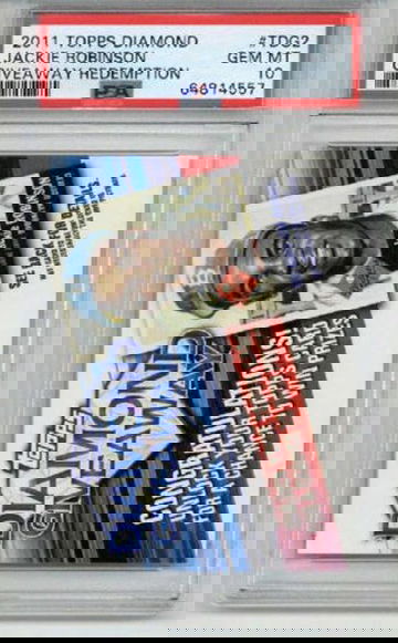 2011 TOPPS DIAMOND GIVEAWAY REDEMPTION JACKIE ROBINSON DODGERS PSA 10 LOW POP
