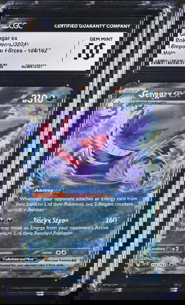 2024 Pokémon Scarlet & Violet Temporal Forces Gengar #104/162 EX Holo CGC 10